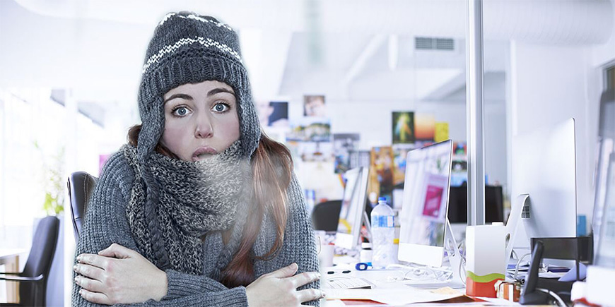 How to Stay Warm in a Cold Office